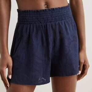 Aerie Navy Blue Lace Beach Cover Up Short Flowy and Textured Design Size XL